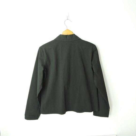 Eileen Fisher Zip Front Black Jacket Top - Picture 2 of 6